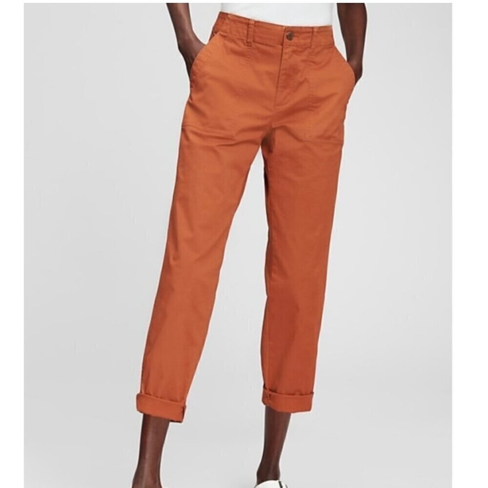 Gap Rusty Orange Girlfrends Khaki‎ Chino Pants Size 10